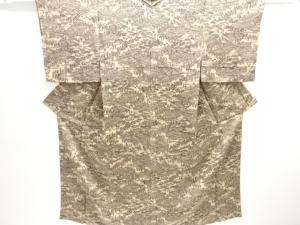 未使用品　縮緬地　大名行列模様小紋着物